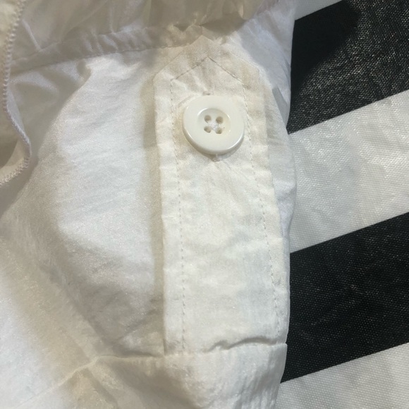 *RARE Children’s Place White Ruffle Front Long Spring Trench Coat - Picture 3 of 9